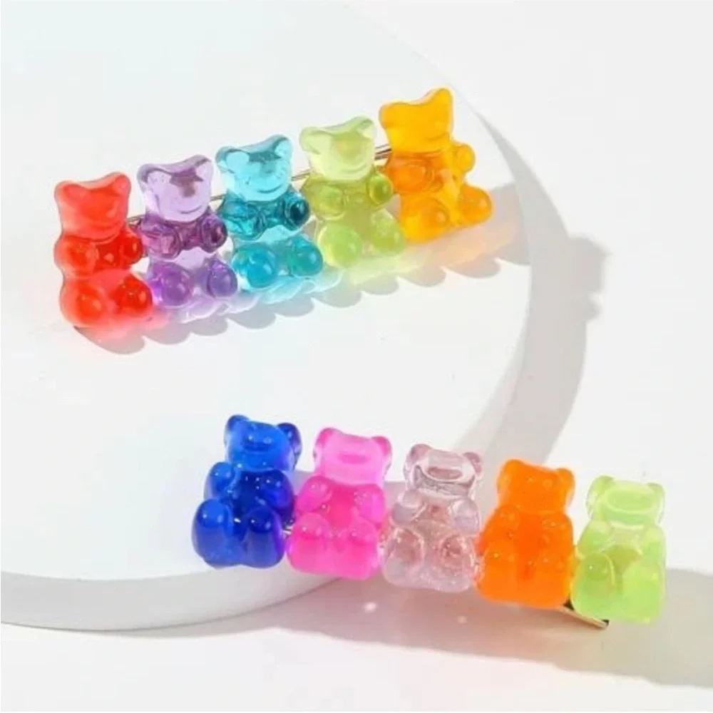 Colorful Gummy Bear Hair Clips (small)